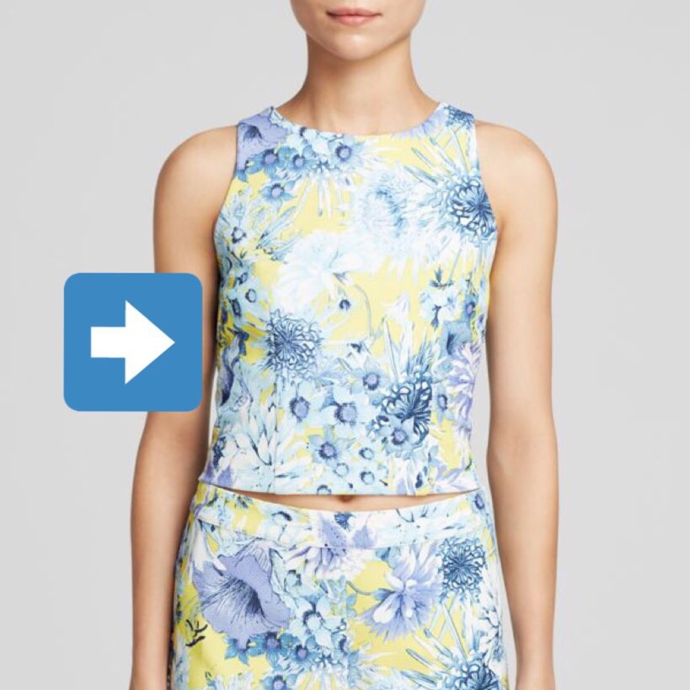 Bloomingdales floral Crop Top